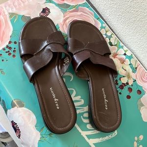Easy sprit slip on brown size 10